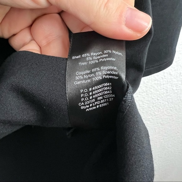 ARITZIA Sunday Best Eliza Long Sleeve Ponte Dress with Ruffles, Black, Size XS - Picture 9 of 10